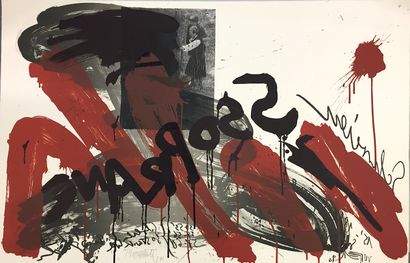 null Wolf VOSTELL (1932-1998) Lithographie originale. Signée en bas droite, datée...