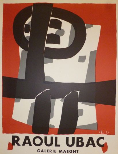 null Raoul UBAC (1910-1985) Affiche en lithographie, réalisée pour une exposition...