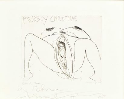 null Walasse TING (1929-2010) 

Merry Christmas, 1968 

Lithographie sur papier vélin....