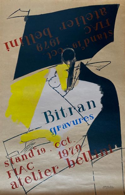 null Albert BITRAN (1931-2018) Original lithograph poster, 1979 Format 99 x 64 c...
