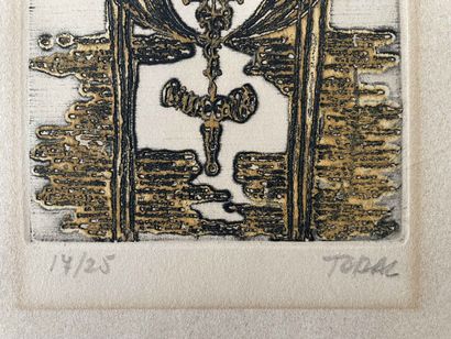 null TODAC or TORAL 

Abstract composition. 

Etching in aquatint. 

Signed lower...