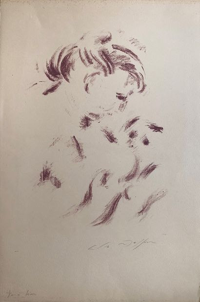 null André MASSON (1896-1927) Original lithograph on vellum. Signed lower right and...