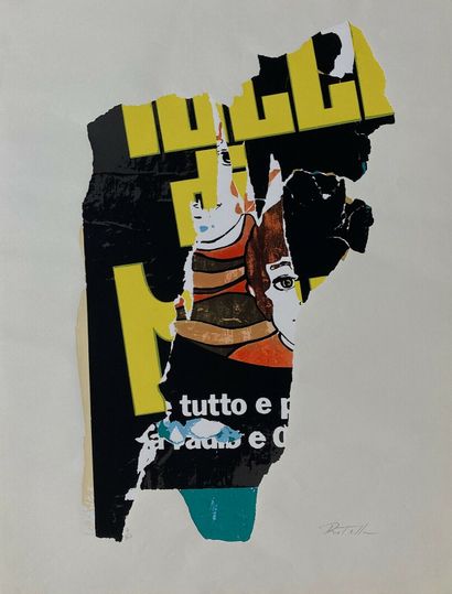 null Mimmo ROTELLA (1918-2006) Original serigraph signed lower right and numbered...