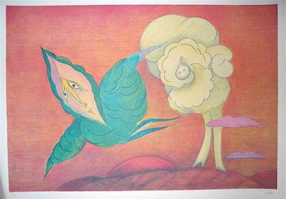 null Julio SILVA (1930-2020) Lithograph, signed lower right and numbered on 150 copies....