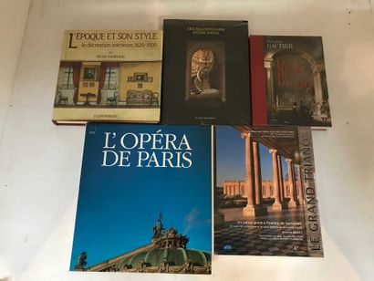  ART 5 volumes French monuments, The Louvre, Paris Opera, The Grand Trianon, Hotel...