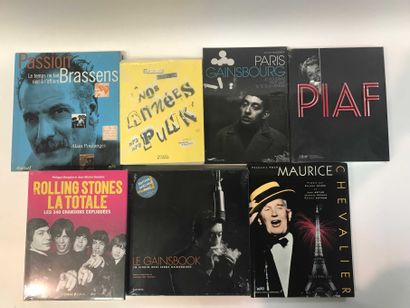 null MUSIQUE 7 volumes Brassens, Piaf, Gainsbourg, Rolling Stones