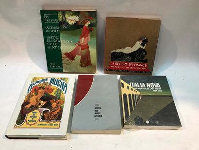 null ART 5 volumes Art Déco, Symbolisme, Art Nouveau, Mucha, L Art Italien et japonais...