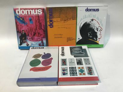 ART 5 volumes of the monthly magazine DOMUS,...