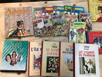 null Cartoon strips - CINEMA 20 volumes Hugo Pratt, Tintin, Akim Color, Mandrake,...