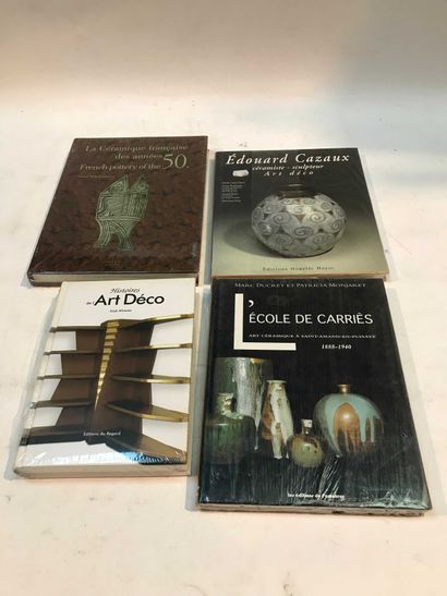 null ART 4 volumes Ceramic Art Deco and 50's, Carriès, Cazau, History of Art Dec...