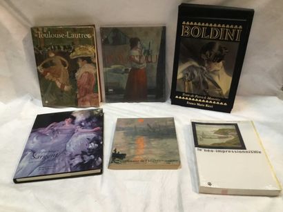 null ART - PAINTING - 6 volumes Toulouse Lautrec, Pourtau, Boldini; Neo-Impressionism,...