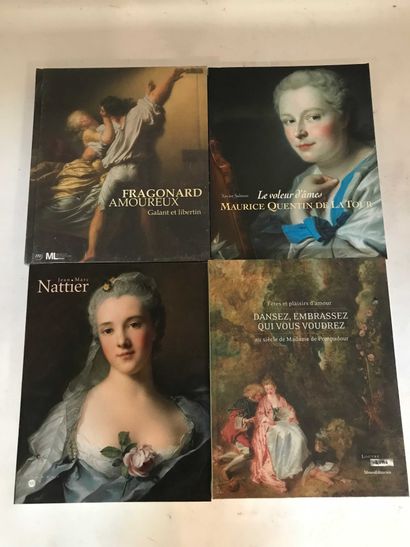  ART 4 volumes Rococo painting, Fragonard, Quentin de la Tour, Nattier life in the...