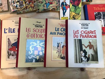 null BANDES DESSINEES - CINEMA 20 volumes Hugo Pratt, Tintin, Akim Color, Mandrake,...