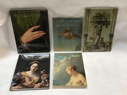 null ART 5 volumes Peinture française Divers, Maniéristes, Boucher, Madame de Pompadour,...