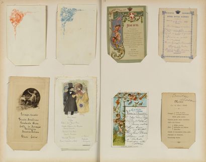 null 29 Lot de 8 cartes de menus gastronomiques. Datant de 1892 à 1896, compris :...