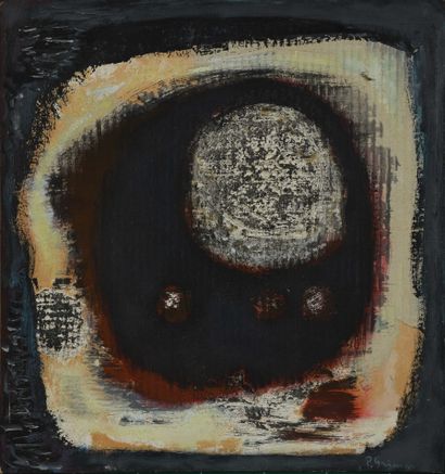 null 177 Pierre GRIMM (1898-1979) Composition abstraite Technique mixte et collages...