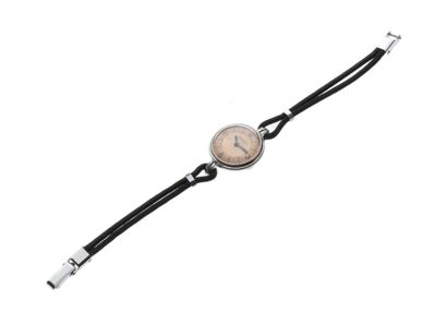 null 11 JAEGER LeCOULTRE Steel ladies' watch with mechanical movement. Round steel...