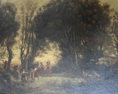 null ECOLE DE LA FIN DU XIXème SIECLE 

Scène animée dans une forêt.

57 x 74 cm