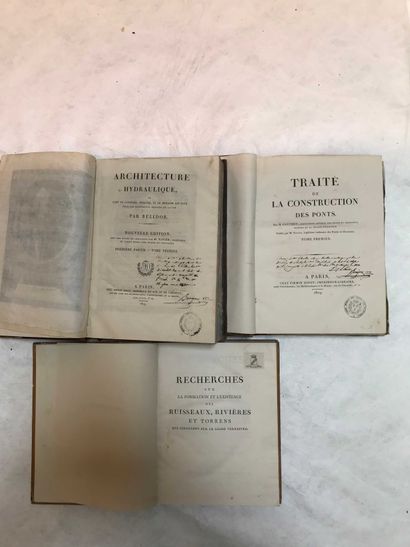 null BELIDOR. Architecture hydraulique, Paris 1819 volume 1 - GAUTHEY. Traité de...