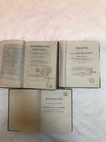 null BELIDOR. Architecture hydraulique, Paris 1819 volume 1 - GAUTHEY. Traité de...