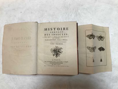 null GEOFFROY. Histoire Abrégée des Insectes. Paris 1764. 2 volumes (accidents aux...