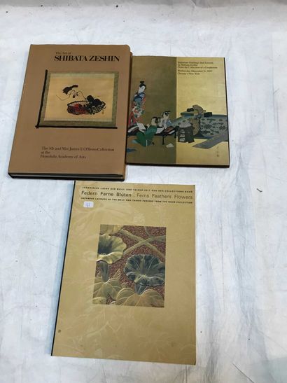 null ART - 3 volumes in English: The Art of Shibata Zeshin (2 volumes) - Fern Feathers...