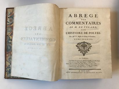 null FOLARD Jean-Charles de Abrégé des Commentaires sur l'Histoire de Polybe. Paris,...