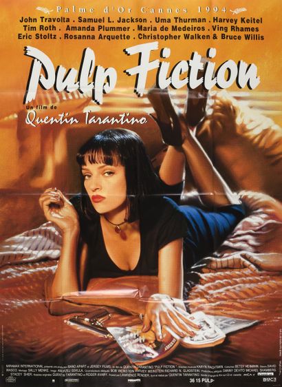 null Pulp Fiction. Un film de Quentin Tarantino. 1994. (5) Affiche offset. 5 affiches...