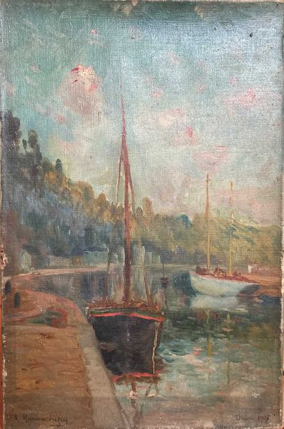 null A.HARANCHIPY (XIX-XXe siècle)

Dinan, 1907

Huile sur toile.

Signée en bas...
