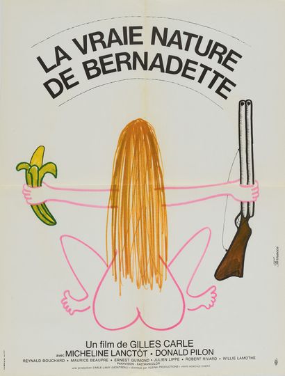 null La vraie nature de Bernadette. Un film de Gilles Carle. 1972. (10) Affiche offset....