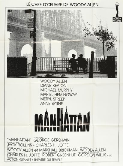 null Manhattan. Un film de Woody Allen. 1979. Affiche offset. Très bon état : pliée....