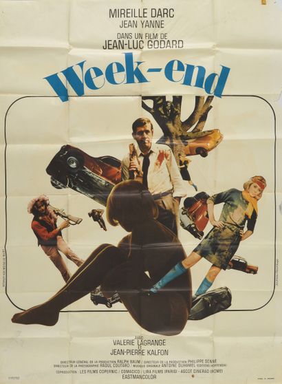 null Week-end. Un film de Jean-Luc Godard. 1967. Jouineau-Bourduge. Affiche offset....