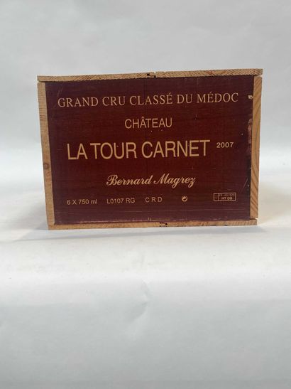 null 6 bout : Château Latour Carnet 2007 4 ème GCC Haut Médoc (Caisse Bois) Bord...
