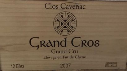 null 12 bout : Clos CAVENAC Grand Cros 2005, Grand Cru du Marmandais en caisse bois...