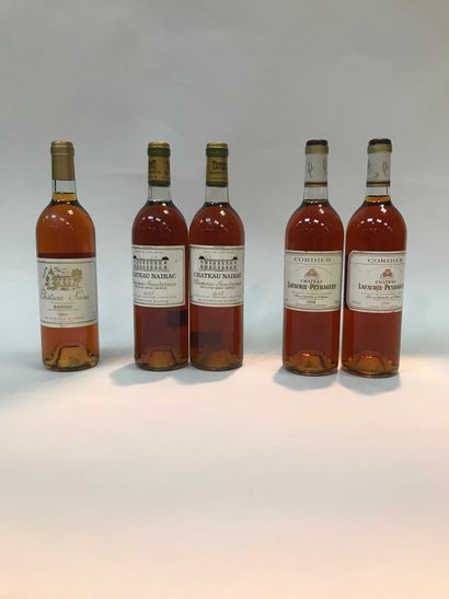 null 5 bouteilles : 2 bout : Château Nairac 1983 2 ème GCC Barsac Sauternes (BG étiq...