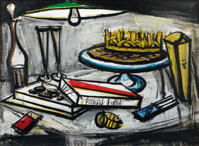 Bernard BUFFET (1928-1999) La galette des Rois Huile sur toile, signée et datée 1977...