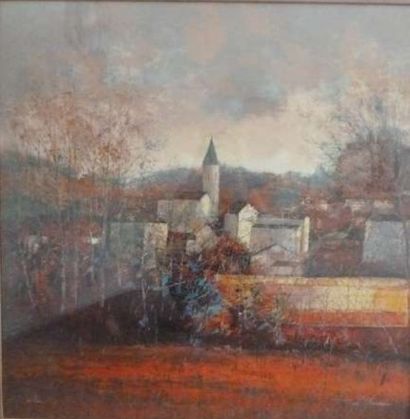 null 37 François D IZARNY (Born in 1952) Village of Beaujolais. Lithograph on Arches...