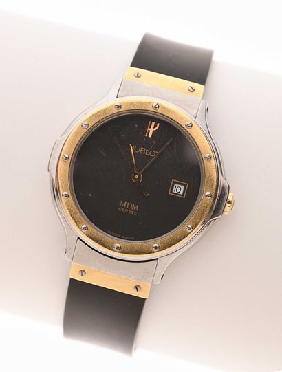 null Hublot - MDM Genève Ladies' watch in 18K yellow gold 750 thousandths and steel...