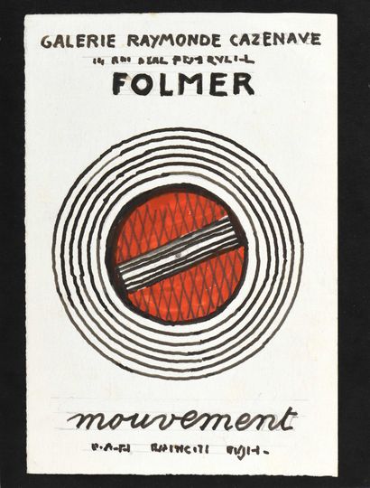null Projet pour l'affiche de l'exposition "Folmer, Mouvement" à la Galerie Raymonde...