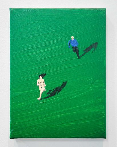 null Emmanuel MOUSSET (Né en 1993) Streakers, 2022 Acrylique sur toile 21 x 15 c...