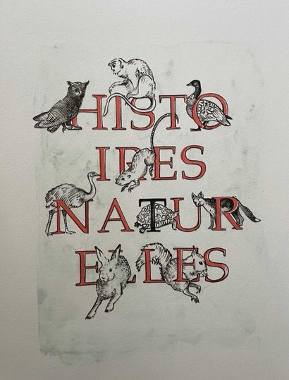 null Jules RENARD - Histoires Naturelles. Illustré par Blaise Prud hon - 1971. Histoires...