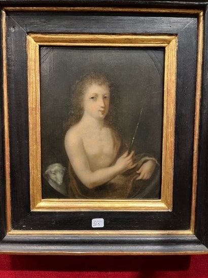 null French school around 1650
Saint John the Baptist in a painted oval
Panel
Height...