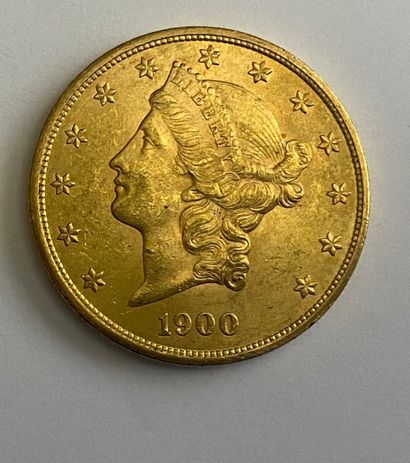 null 27 Pièce de 20 dollars or Liberty head 1900.