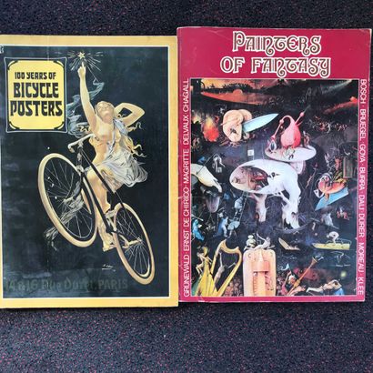 null Deux revues « 100 years of bicycle posters » et « painters of fantaisy » (a...