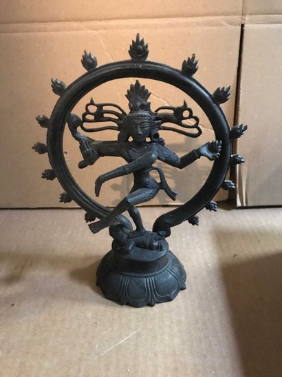 null South East Asia. Divinity. Bronze with brown patina. Height 20cm high