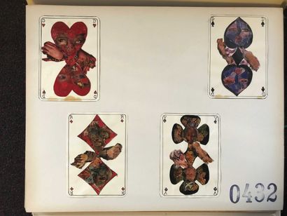 null Lot comprenant 34 planches de projet de cartes à jouer. (53x42cm)
