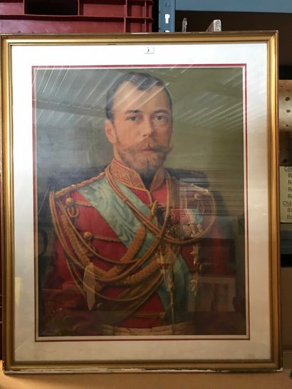 null Official portrait of Emperor Nicholas II. Ed. Lapina. The emperor is represented...