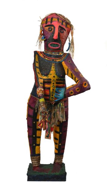 null 
Mama Africa, 1993 

Sculpture in polychrome papier-mâché on wire mesh wood...