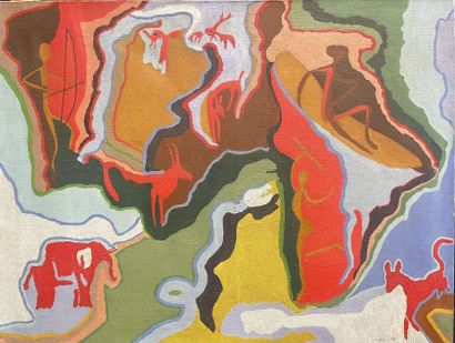 null 
Mickaël BETHE-SELASSIE (1951-2020)

Composition, 1982

Oil on canvas. 

Signed...