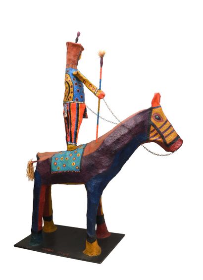 null 
Fantasia, 1994 

Sculpture in polychrome papier-mâché on wood, decorated with...
